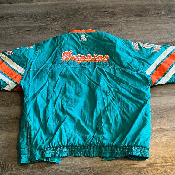 Vintage 90's Miami Dolphins Starter Jacket- Zip Up- Size XL - Picture 6 of 7